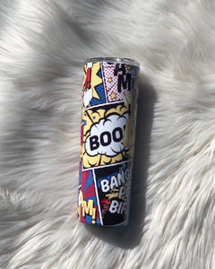 Dope Comic Girl Skinny Tumbler