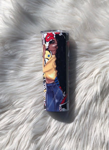 Dope Comic Girl Skinny Tumbler