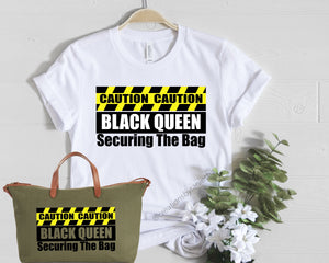 Caution Black Queen Tee